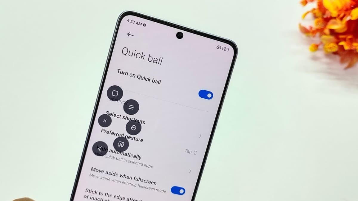 قابلیت Quick Ball در گوشی شیائومی